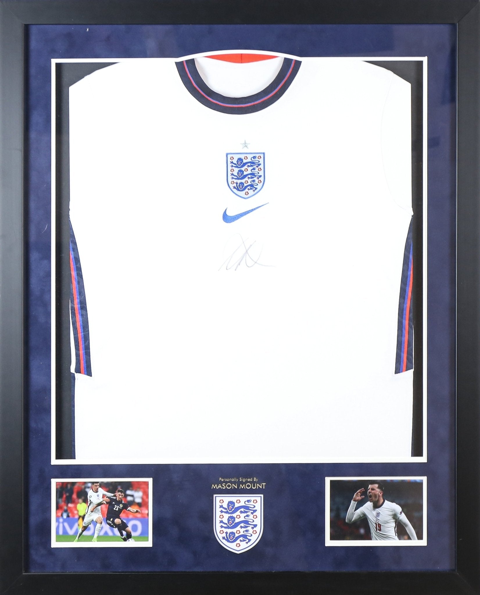 Mason Mount Signed Euro 2020 England Shirt Framed Display - Memorabilia Framers Shop